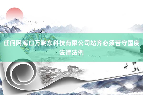 任何网海口万晓东科技有限公司站齐必须苦守国度法律法例